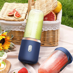 Tragbarer Personal Blender mit 6 Klingen, USB-Aufladung und 400-ml-Smoothie- und Saftbecher für Zuhause, Reisen und Fitnessstudio